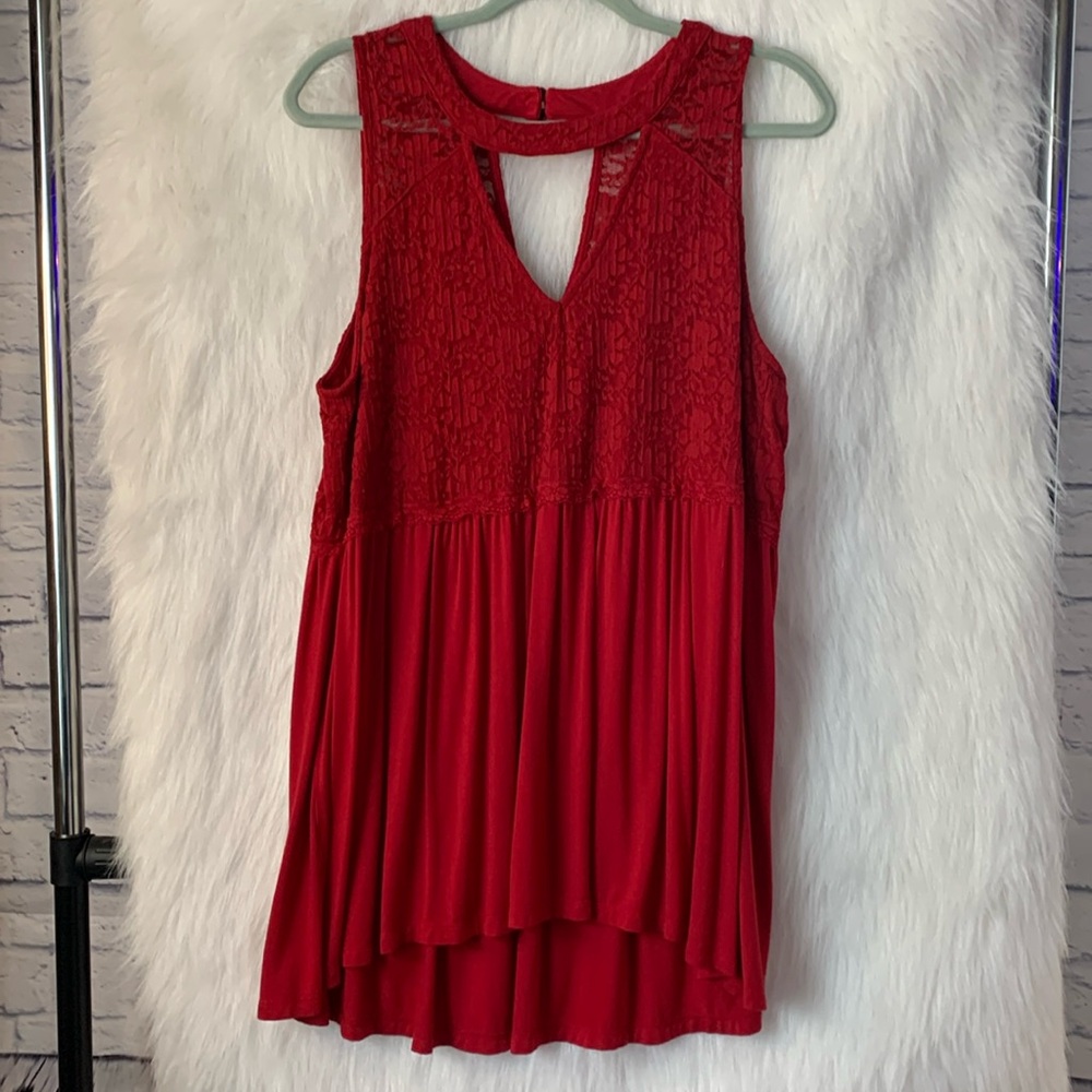 Torrid super soft sleeveless red shirt 1